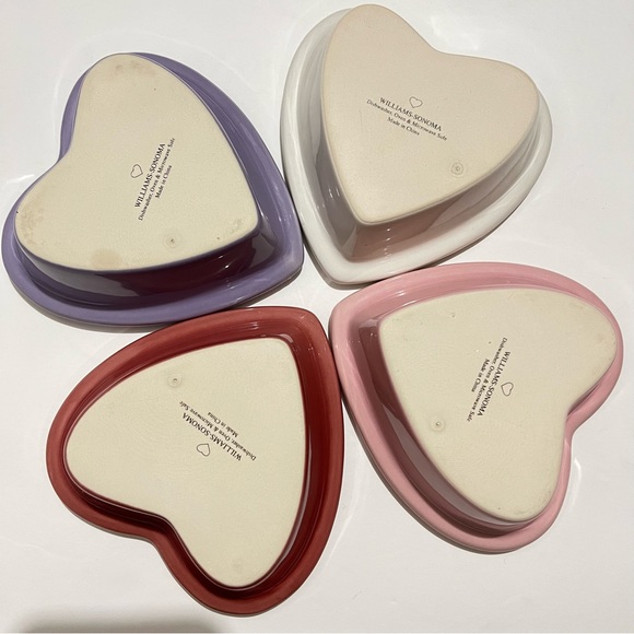 Williams Sonoma set of 4 hearts bows - Picture 3 of 9